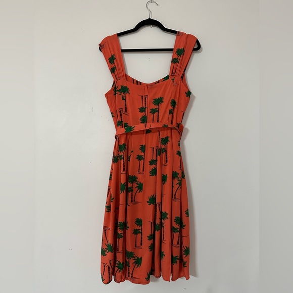 Collectif Palm Tree Summer Dress - Picture 2 of 4